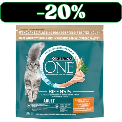 Purina One Cat Adult Karma z kurczakiem dla kota 1,5kg/ opakowanie uszkodzone (5489)