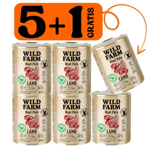 WILD FARM Pate Lamb 5x800g + 800g GRATIS bezglutenowa karma dla psa