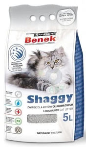 SUPER BENEK Żwirek Shaggy - Żwirek dla kotów długowłosych 5L -4kg \ Opakowanie uszkodzone (5053)