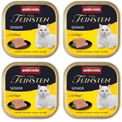 ANIMONDA Vom Feinsten Senior Cat smak: z drobiem 6 x 100g