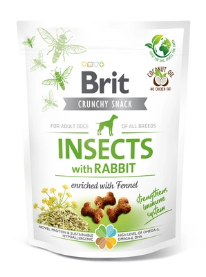 BRIT CARE Dog Crunchy Cracker Insects rich in Rabbit 200g