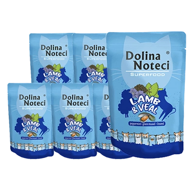 DOLINA NOTECI Superfood cielęcina i jagnięcina saszetka 10x85g