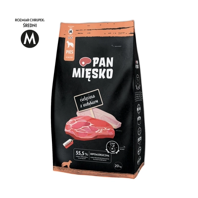 PAN MIĘSKO Cielęcina z indykiem M 20kg  /Opakowanie uszkodzone (7819) !!!