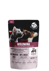 PetRepublic drobno siekane kawałki w delikatnym sosie - wołowina 100g dla psa