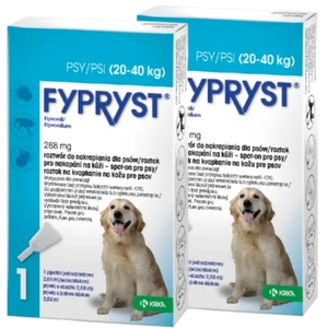 KRKA Fypryst Spot On krople na pchły i kleszcze dla psa 20-40 kg 268 mg/2,68 ml 2 szt.