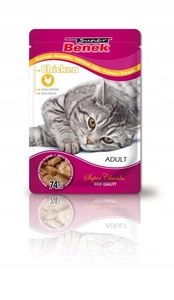 SUPER BENEK Adult Saszetka dla kota z kawałkami kurczaka 100g