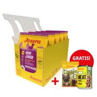 JOSERA Mini Junior 5x900g + Denties 180g & Meatlovers 400g GRATIS!!