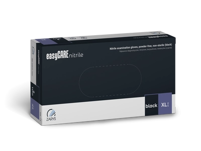 Rękawice nitrylowe bezpudrowe rozmiar XL -  czarne 
