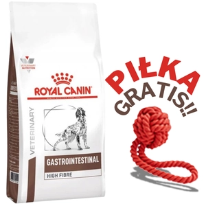 ROYAL CANIN High Fibre Response Gastrointestinal dla psa 14kg + PIŁKA GRATIS!!