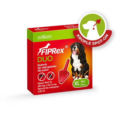 VET-AGRO FIPREX DUO XL 402 mg + 361,8 mg roztwór do nakrapiania dla psów