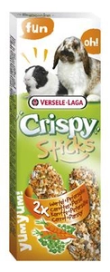 VERSELE LAGA  Crispy Sticks Rabbits-Guinea Pigs Carrot & Parsley 110g - 2 kolby marchewkowo pietruszkowe dla królików i kawii domowych