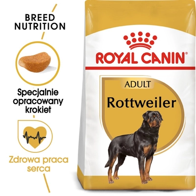 ROYAL CANIN Rottweiler Adult 12kg karma sucha dla psów dorosłych rasy rottweiler /Opakowanie uszkodzone (9492, 9779) !!! 