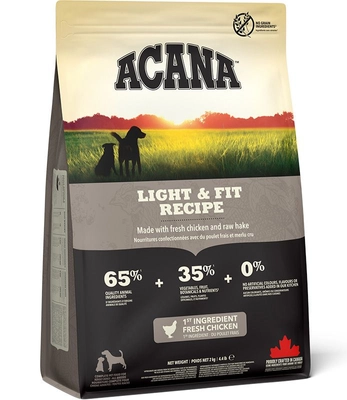  ACANA Light & Fit Dog 2kg / Opakowanie uszkodzone (3494) !!! 