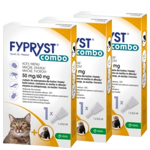 KRKA Fypryst Combo Kot 50mg-60mg/0,5ml 3szt
