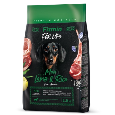 FITMIN For Life Lamb&Rice Mini 2,5kg / Opakowanie uszkodzone (680) !!! 