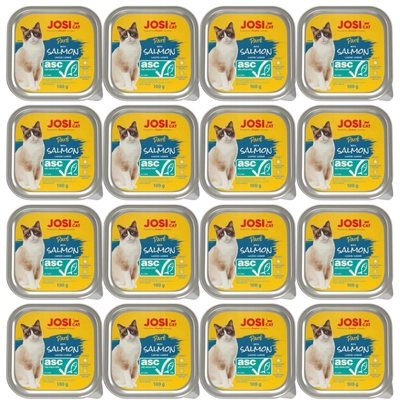 JOSERA JosiCat Pate z łososiem 16x100g