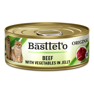 Basttet'o Original Wołowina z warzywami w galarecie dla kotów 85g (puszka)