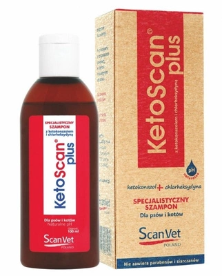 SCANVET Ketoscan plus 100ml (ketokonazol+chlorheksysyna)