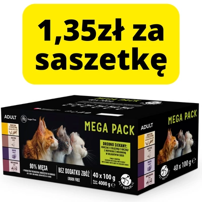 PetRepublic karma mokra dla kota kawałki w delikatnym sosie 40x100g