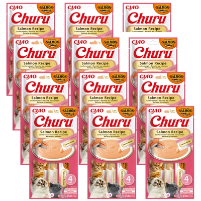 INABA CAT CHURU Salmon Recipe 12x(4x14g)