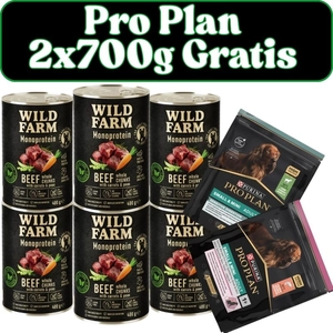 Wild Farm Monoprotein Beef 6x400g hipoalergiczna karma dla psa