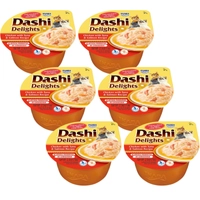 Inaba DASHI uzupełniająca karma dla kota- bulion o smaku kurczaka, tuńczyka i łososia 6x70 g 