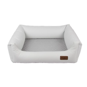 RECOBED kanapa Linkoln ekoskóra biało- szary L100x80cm