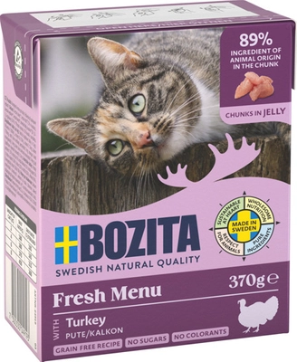 BOZITA Cat Kawałki Indyka W Galaretce 370g