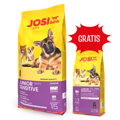 JOSERA JosiDog Junior Sensitive 15kg + 2,7kg GRATIS!!