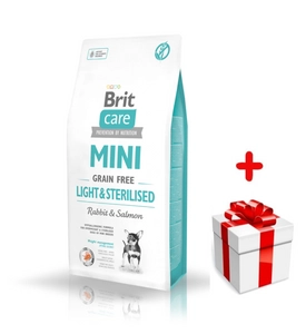 BRIT CARE Mini Grain-Free Light&Sterilised 400g + niespodzianka dla psa GRATIS!