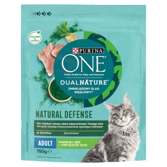 PURINA ONE DualNature Natural Defense Adult Karma dla dorosłych kotów indyk 750g
