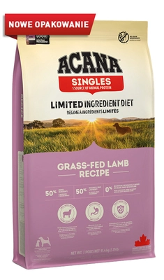 ACANA SINGLES Grass-Fed Lamb 17kg / Opakowanie uszkodzone (4729) !!!