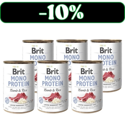 BRIT MONO PROTEIN LAMB & BROWN RICE 6x400g