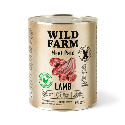 WILD FARM Pate Lamb 800g bezglutenowa karma dla psa