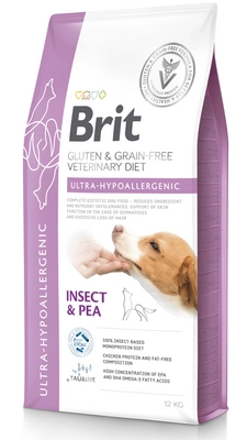 BRIT GF Veterinary Diets Dog Ultra-Hypoallergenic Insect 12kg\ Opakowanie uszkodzone (9414)!!!