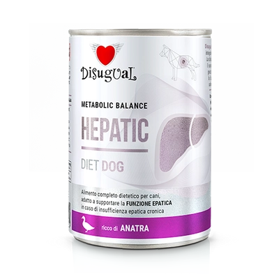 Disugual Karma mokra dla psa Weterynaryjna HEPATIC Kaczka (dorosły) 400g 