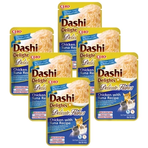 INABA Dashi Delights Delicate Flakes Chicken with Tuna Recipe 6x40g