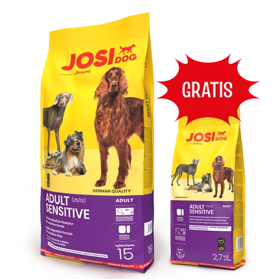 JOSERA JosiDog Adult Sensitive 15kg + 2,7kg GRATIS!!