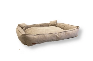 DogStuffs Legowisko sztruksowe dla psa Brązowy Luksus 110x90