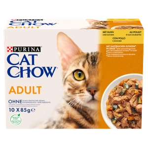 PURINA Cat Chow Adult Karma dla kotów z kurczakiem i cukinią w galaretce 10x85 g