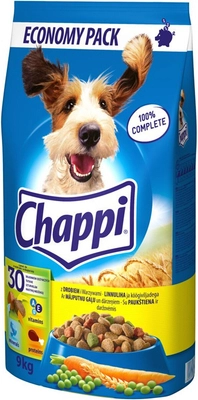 CHAPPI 7,7kg - sucha karma dla psów z drobiem i warzywami opakowanie uszkodzone (2529)