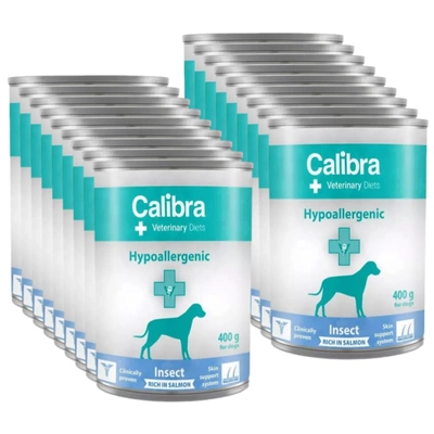 Calibra Veterinary Diets Dog Hypoallergenic Insect & Salmon 18x400g