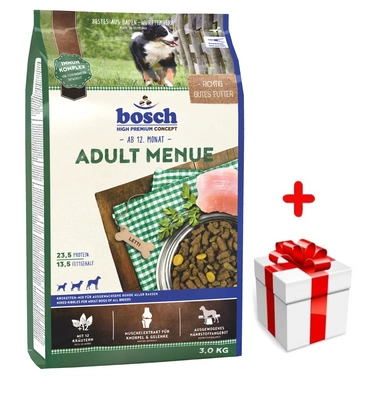 Bosch Adult Menue 3kg + niespodzianka dla psa GRATIS