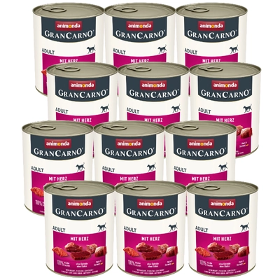 ANIMONDA GranCarno Adult Dog smak: z sercami12x 800g