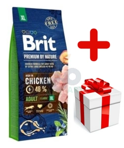 BRIT Premium By Nature Adult XL 15kg + niespodzianka dla psa GRATIS!