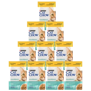 CAT CHOW Hairball Karma dla kotów z kurczakiem i zieloną fasolką w sosie 10x85g