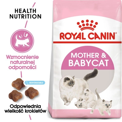 ROYAL CANIN  Mother&Babycat 4kg karma sucha dla kotek w okresie ciąży, laktacji i kociąt od 1 do 4 miesiąca życia +  Mysz w futerku na wędce!