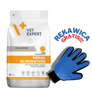 VETEXPERT Dog Renal Elimination 8kg + RĘKAWICA DO CZESANIA GRATIS!!