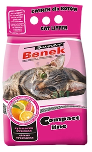 SUPER BENEK Żwirek Compact Cytrusowa Świeżość 10l