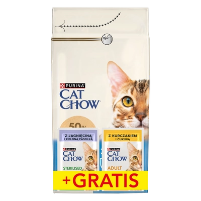 PURINA Cat Chow 3in1 Karma bogata w indyka 1,5kg + 2 saszetki GRATIS